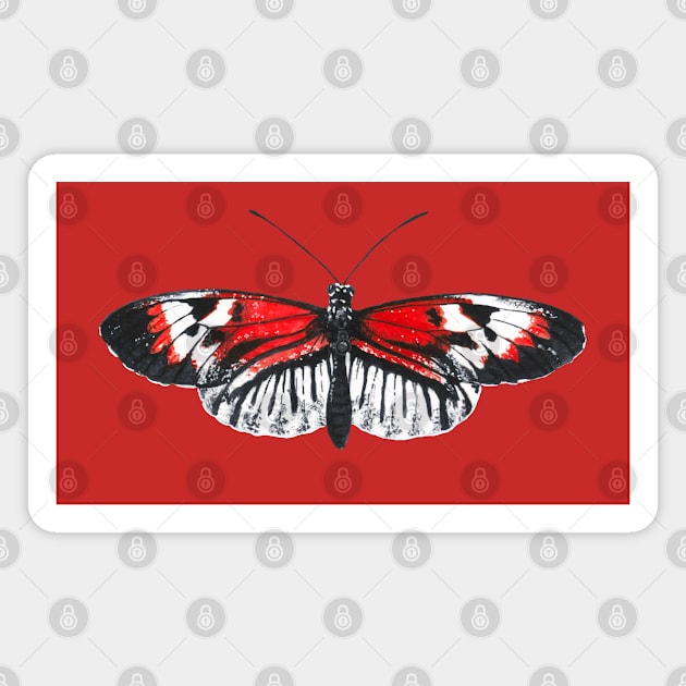 Piano key butterfly Magnet by Savousepate